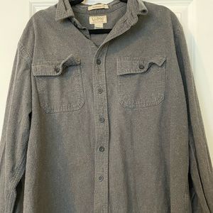 Men’s LL Bean Chamois Fleece Button Down Shirt